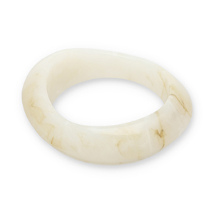 Resin armbanden bangle Off white-beige