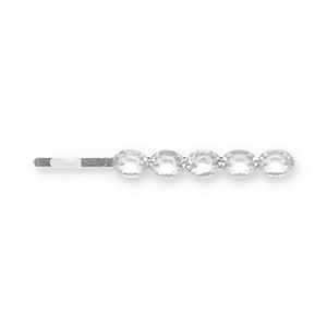 Haaraccessoires schuifspeld met strass Silver-transparent