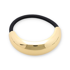 Haaraccessoires haarelastiek met metaal Gold-black