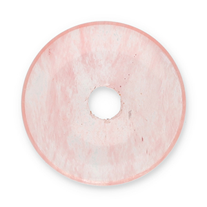 Natuursteen hangers agaat donut 16mm Pink-transparent