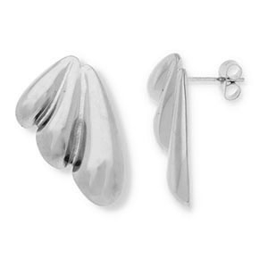 Roestvrij stalen (RVS) Stainless steel oorbellen / oorstekers Silver