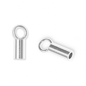 Onderdelen DQ Eco-brass&reg; metaal eindkap Antiek zilver (nikkelvrij)