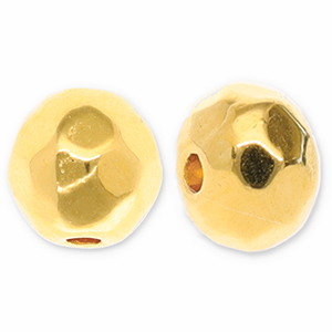 Kralen DQ metaal facet geslepen 6mm Goud (nikkelvrij)