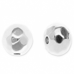 Kralen DQ metaal facet geslepen 4mm Antiek zilver (nikkelvrij)