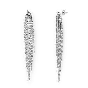 Roestvrij stalen (RVS) Stainless steel oorbellen / oorstekers Silver