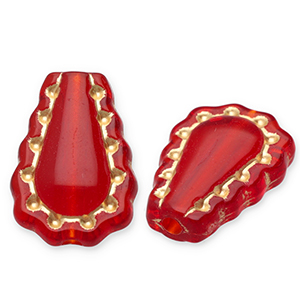 Acryl kralen druppel Red-gold