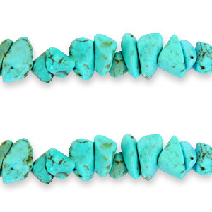 Chips stone kralen Turquoise blue