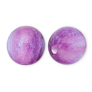6 mm acryl kralen met glitter Purple-turquoise