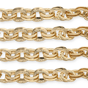 Aluminium onderdelen jasseron ankerketting dubbele schakel Gold