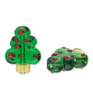 Glaskralen kerstboom Dark green