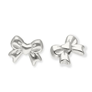 Roestvrij stalen (RVS) Stainless steel kralen strik Silver