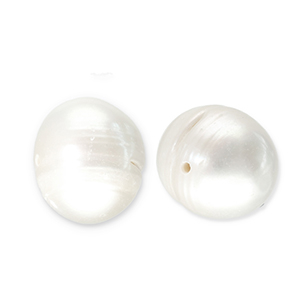 Zoetwaterparels rond Natural white