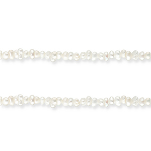 Zoetwaterparels nugget Natural white
