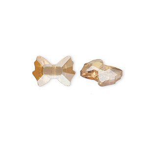 Fashion Facet kralen strik Peachy beige-pearl shine coating