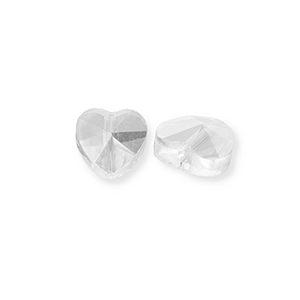 Fashion Facet kralen hart Transparent-AB coating