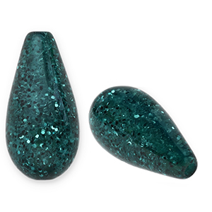 Polaris Elements kralen druppel vorm Paipo Dark green