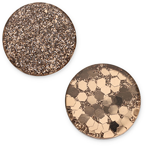 7 mm platte cabochon Polaris Elements Helios Brown