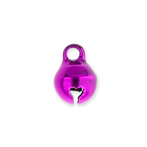 Bedels metaal belletjes 6mm Purple