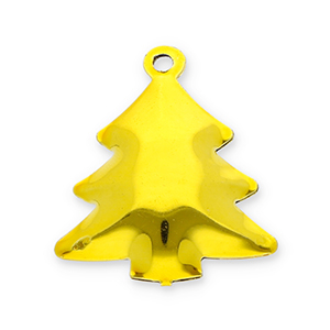 Bedels metaal belletjes kerstboom Gold