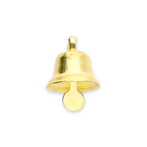 Bedels metaal kerstklok Gold