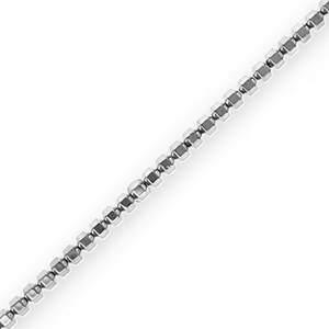 Hematite kralen hexagon Silver