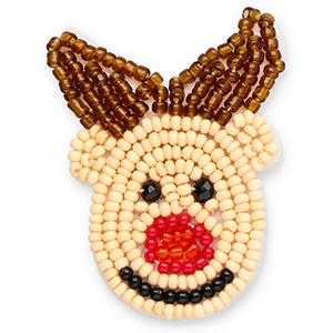 Broches rendier Beige-brown-red