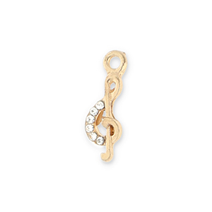 Bedels metaal muzieknoot Gold-transparent