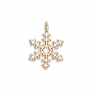Bedels metaal sneeuwvlok Gold-white
