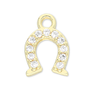 Brass TQ metaal bedels hoefijzer Gold-transparent