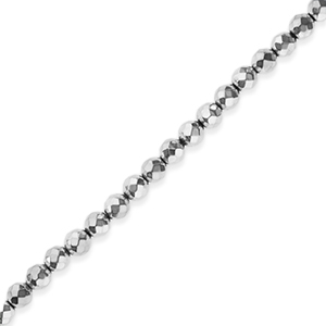 Hematite kralen rond 6mm facet geslepen Silver