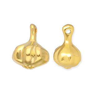 Bedels DQ metaal knoflook Goud (Nikkelvrij)