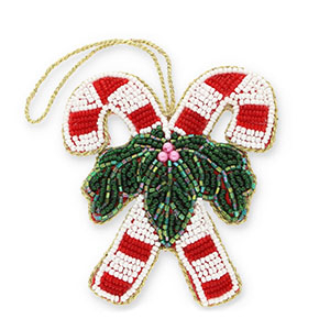 Trendy hangers zuurstokken met kerstgroen Red-white-green-gold