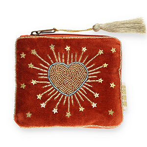 BY31&reg; Etui hart met sterren Rust red-gold-blue