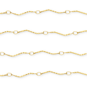 Roestvrij stalen (RVS) Stainless steel onderdelen jasseron golvend Gold