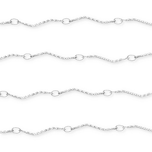Roestvrij stalen (RVS) Stainless steel onderdelen jasseron golvend Silver