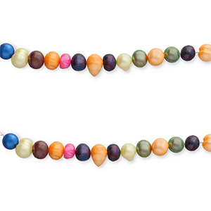 Zoetwaterparels rond 7-8mm Multicolour