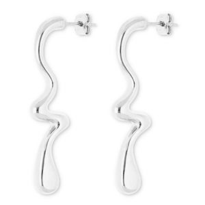Roestvrij stalen (RVS) Stainless steel oorbellen / oorstekers druppel Silver