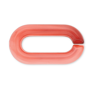 Acrylic chain 20mm losse schakels Coral red