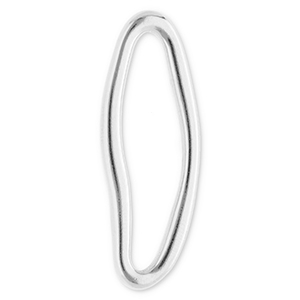 Roestvrij stalen (RVS) Stainless steel onderdelen tussenstuk ovaal Silver