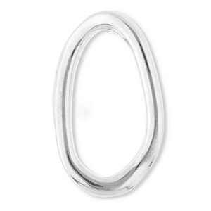 Roestvrij stalen (RVS) Stainless steel onderdelen tussenstuk ovaal Silver