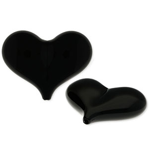 Acryl kralen hart Black
