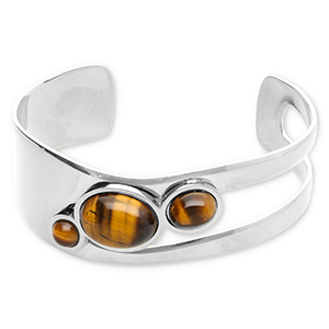 Roestvrij stalen (RVS) Stainless steel armbanden bangle Silver-golden brown
