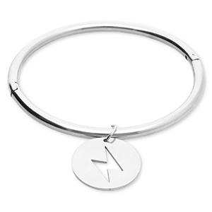 Roestvrij stalen (RVS) Stainless steel armbanden bliksem Silver