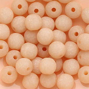 Super polaris Apaco kralen rond 6mm matt Light peach