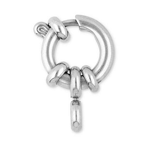 Roestvrij stalen (RVS) Stainless steel onderdelen boeislot 10mm met oogje Silver