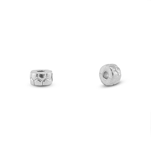 Roestvrij stalen (RVS) Stainless steel kralen rondellen Silver