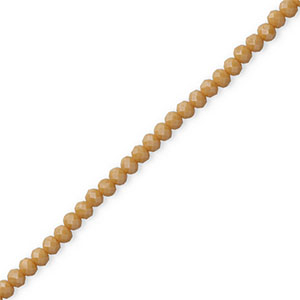 Top Facet kralen 4x3mm disc Camel brown-pearl shine coating