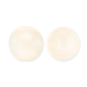 8 mm acryl kralen met glitter Vanilla yellow-turquoise