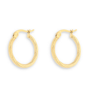 Roestvrij stalen (RVS) Stainless steel oorbellen creolen Gold