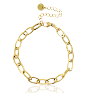 Roestvrij stalen (RVS) Stainless steel schakelarmbanden Goud